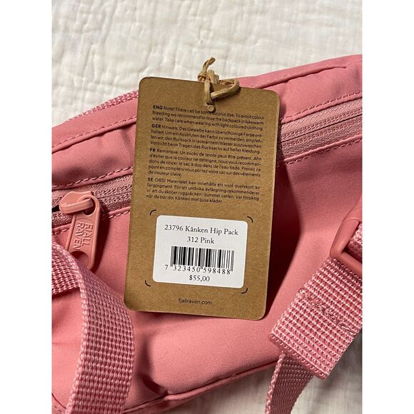 NWT Scandinavian Fjällräven Kånken Backpack & Hip Pack Gift Set – Light Pink - Picture 10 of 10